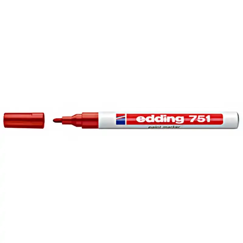 Edding-marker 751 tusch, rød, permanent marker