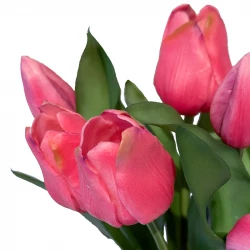 Tulipanbuket, pink, 31cm, kunstige blomster