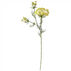 Dild blomst, tre blomsterstande, gul, 87cm, kunstig blomst
