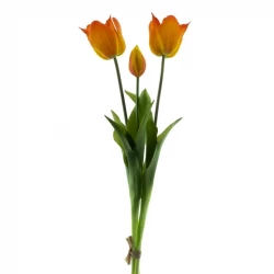 Tulipanbuket, orange, 48cm, kunstige blomster