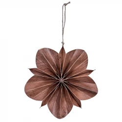 Papirsblomst, Ø20cm, brun, kunstig blomst 