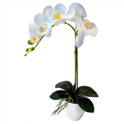Orkide i potte, 52cm, kunstig blomst 