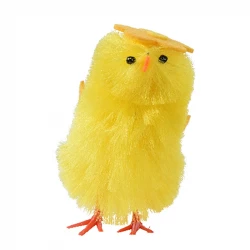Påske kylling, 11cm, gul, kunstig kylling
