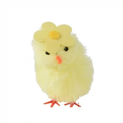 Påske kylling, 11cm, lyse gul, kunstig kylling