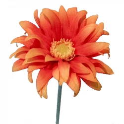 Gerbera på stilk, 50cm, orange, kunstig blomst