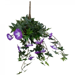 Petunia, morning glory, hænger, UV, 65cm, kunstig blomst