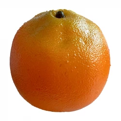 Appelsin, Ø8cm, kunstig frugt