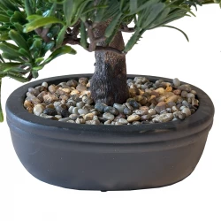 Bonsai mini træ i krukke, 32cm, kunstig plante