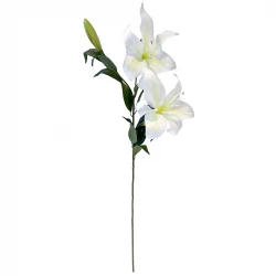Lilje, hvid, 95cm, kunstig blomst