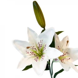 Lilje, hvid, 65cm, kunstig blomst