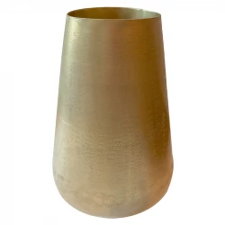 Vase i aluminium, 37,5cm, guld, inden-udendørs