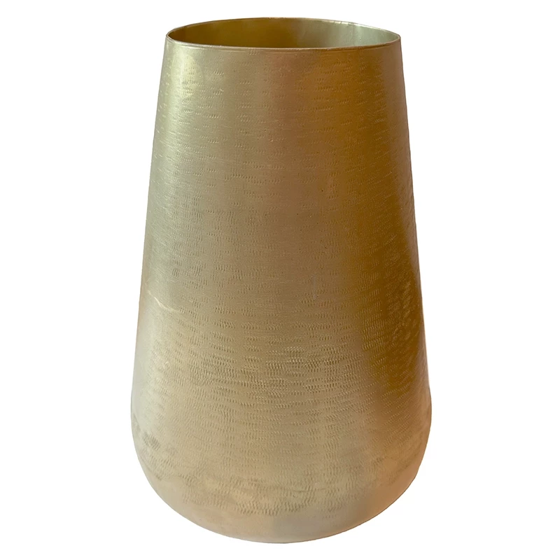 Vase i aluminium, 37,5cm, guld, inden-udendørs