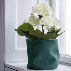 Hortensia i potte, Hvid, 45cm, Kunstig Blomst