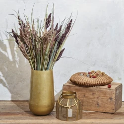 Pampas græs i bundt, lilla/grøn, 80cm, kunstig græs