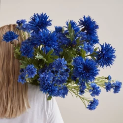 Kornblomst, 95cm, kunstig blomst