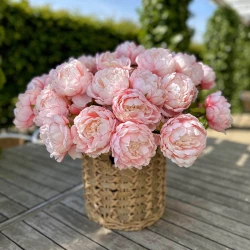 Pæon buket, pink, 51cm, kunstig blomst