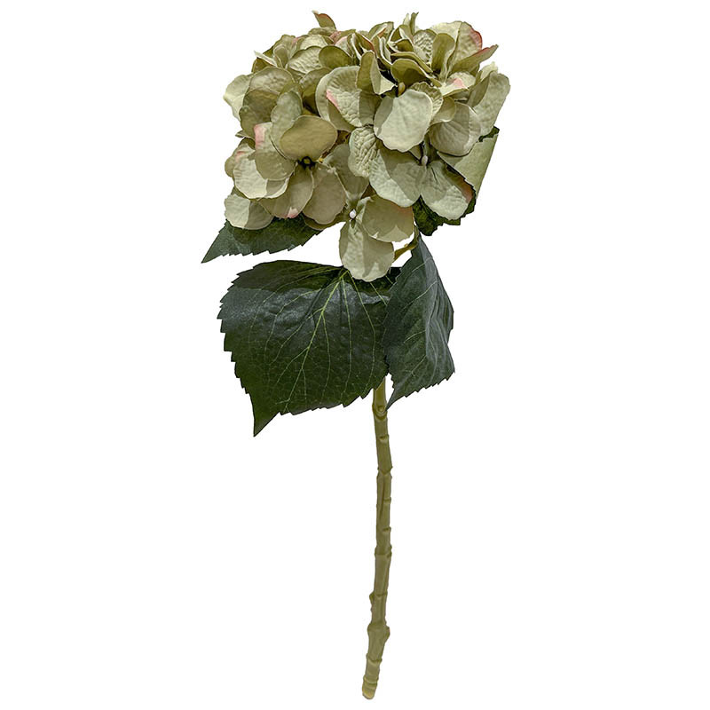 Hortensia, 48cm, grøn, kunstig blomst