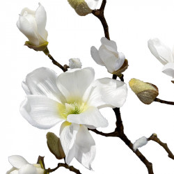 Magnoliagren, 123cm, hvid, kunstig blomstergren