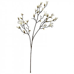 Magnoliagren, 123cm, hvid, kunstig blomstergren