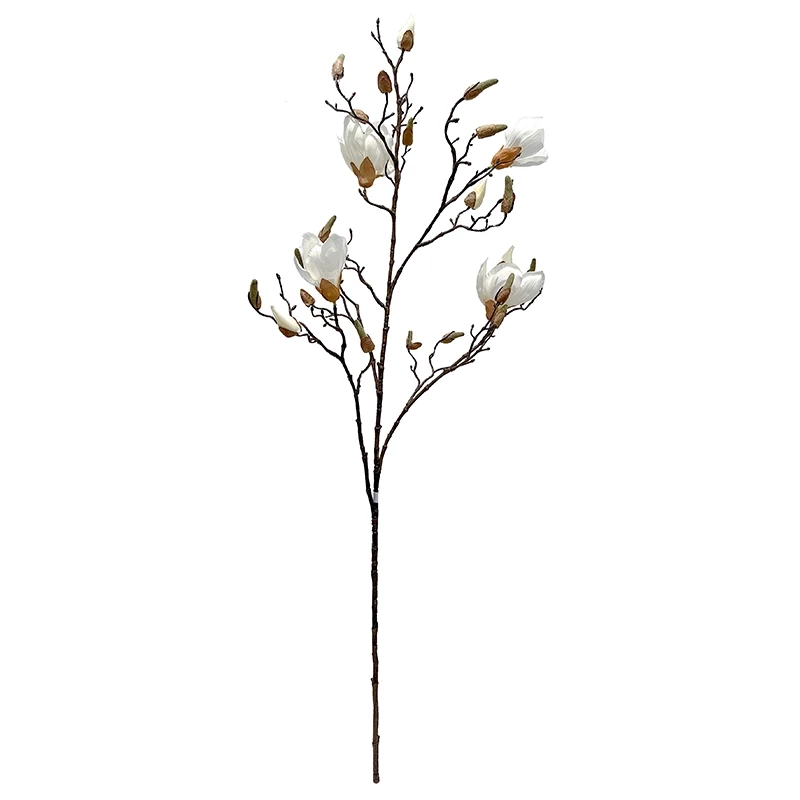 Magnolia gren, 105cm, hvid, kunstig blomstergren