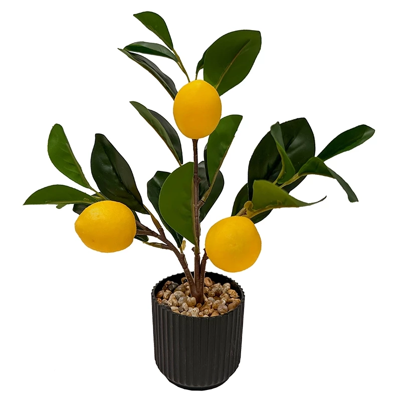 Citrontræ i potte, 27cm, kunstig plante