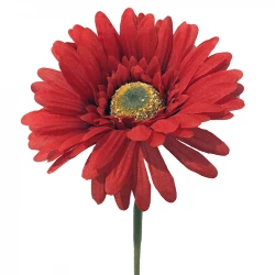 Gerbera, 50cm, rød, kunstig blomst