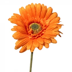 Gerbera, 50cm, orange, kunstig blomst