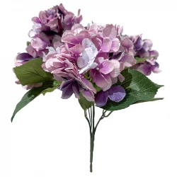 Hortensia buket, 45cm, lilla, kunstig blomst