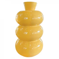 Vase i jern, 33cm, gul