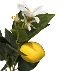 Citrongren m citroner og blomster, 58cm, kunstig gren