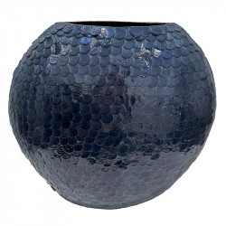 Vase rund, 38cm, mørkeblå