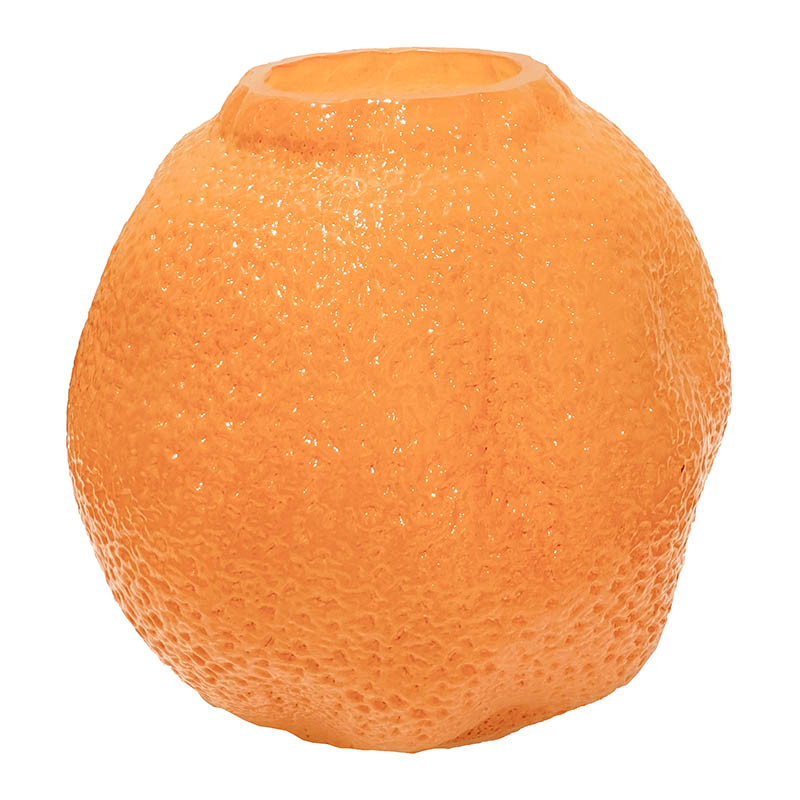 Appelsin glasvase, 17cm, orange