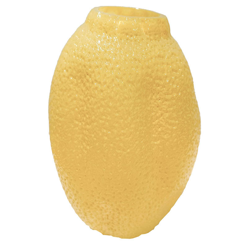 Citronvase i glas, 29cm, gul