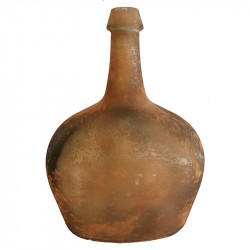 Vase karaffel, Frostet amber, H: 38cm