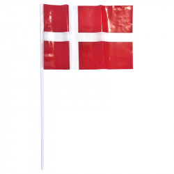 Plastflagga på pinne, Danmark (10 st) A4