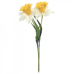 Påsklilja, Gul/vit, 2 st, H60cm, konstgjord blomma%