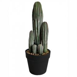 Kaktus i sort potte, 40cm, kunstig plante
