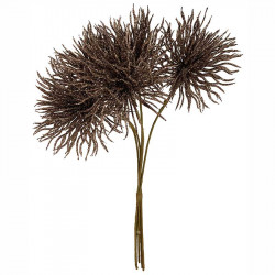 Tidsel buket, brun m glimmer, 30cm, kunstig blomst