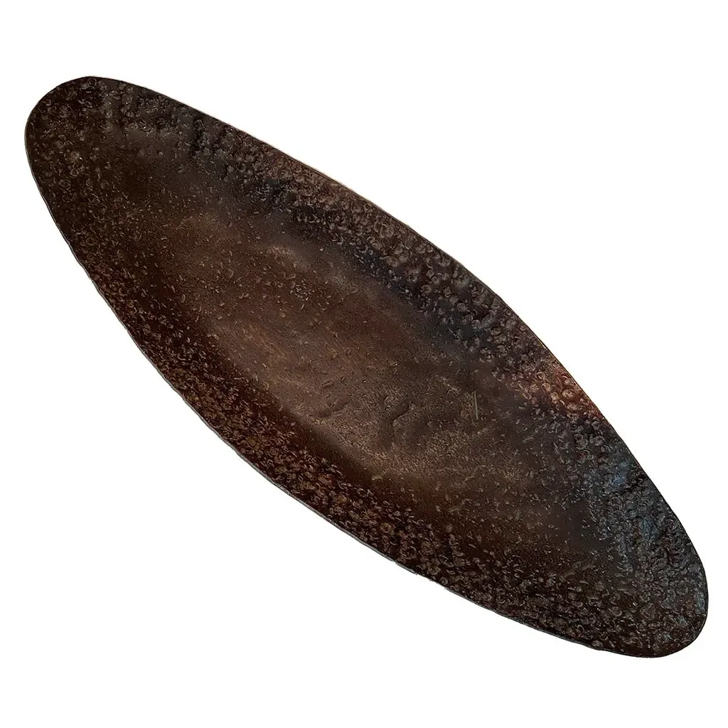 Buy Aflangt fad, 40cm, brun