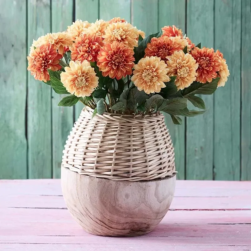 Buy Dahlia på stilk, gul, 50cm, kunstig blomst
