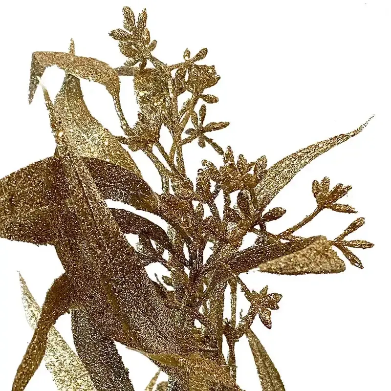Buy Eukalyptus gren, guld m glitter, 90cm