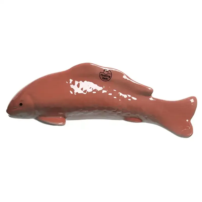 Buy Fisk i porcelæn, orange, 28cm
