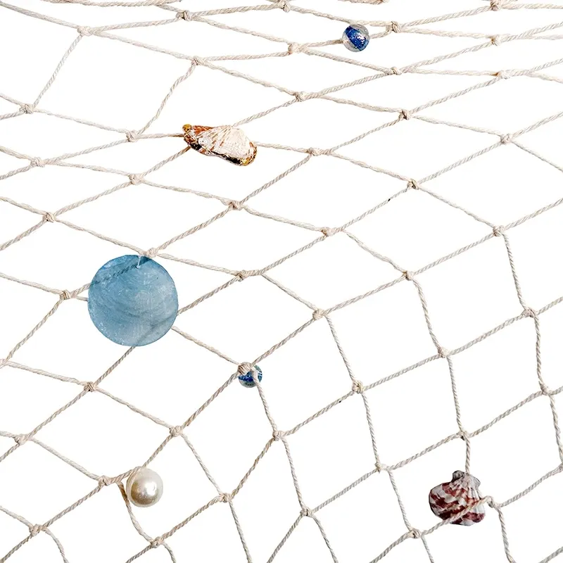 Buy Fiskenet m strandskaller, 100x140cm