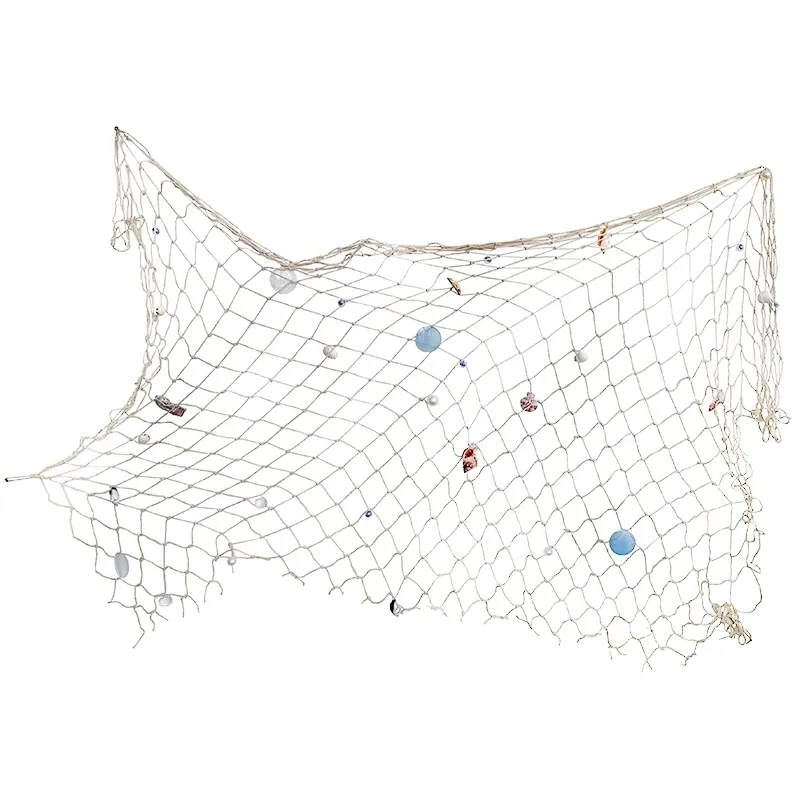 Buy Fiskenet m strandskaller, 100x140cm