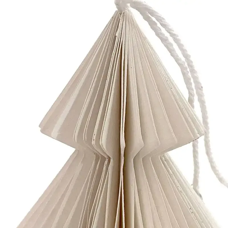 Buy Juletræ i papir m ophæng, hvid,15cm