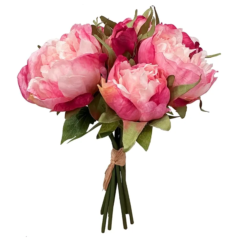 Buy Pæon buket, pink, 30cm, kunstig blomst
