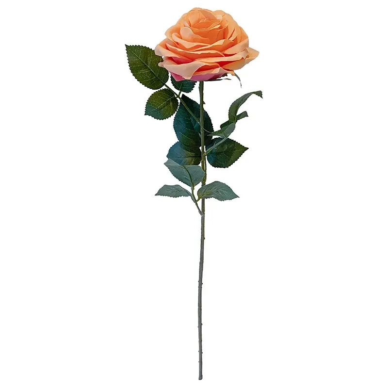 Buy Rose Dijon orange, 64cm, kunstig blomst