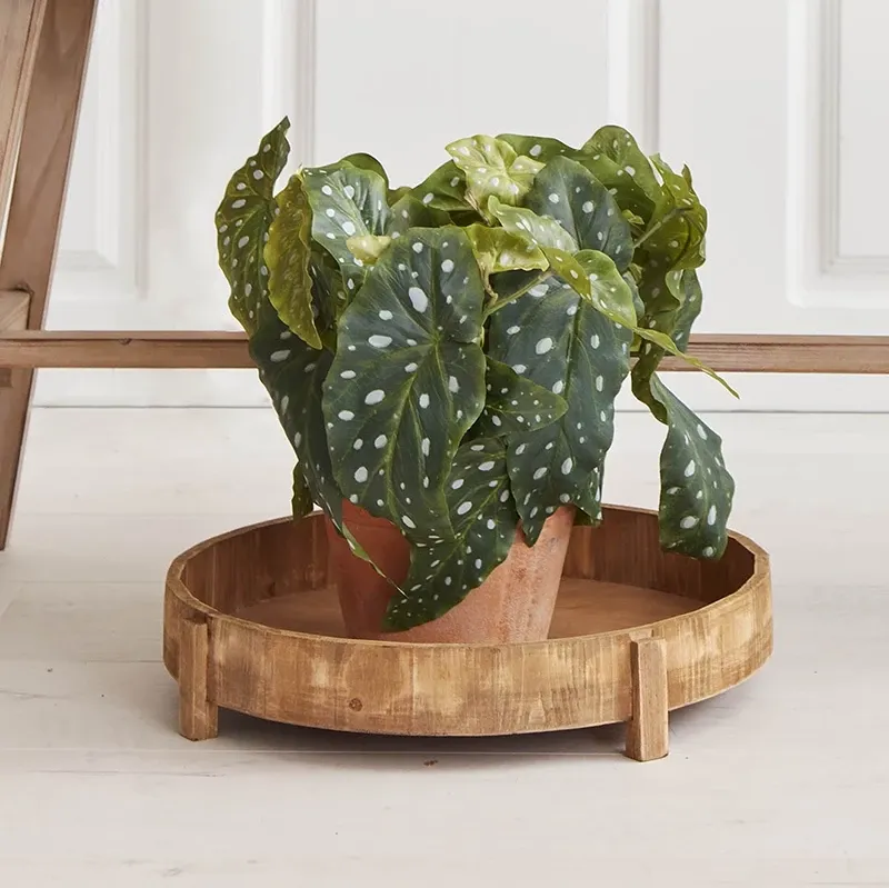 Buy Rund bakke i træ m. ben, Ø38cm