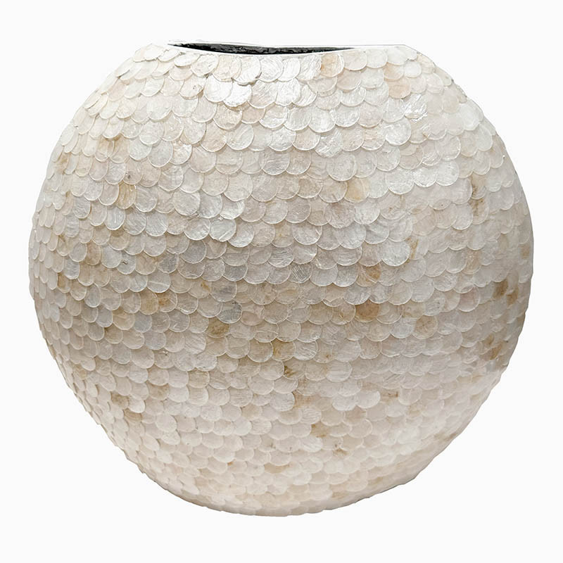 Buy Rund vase, creme, 38cm