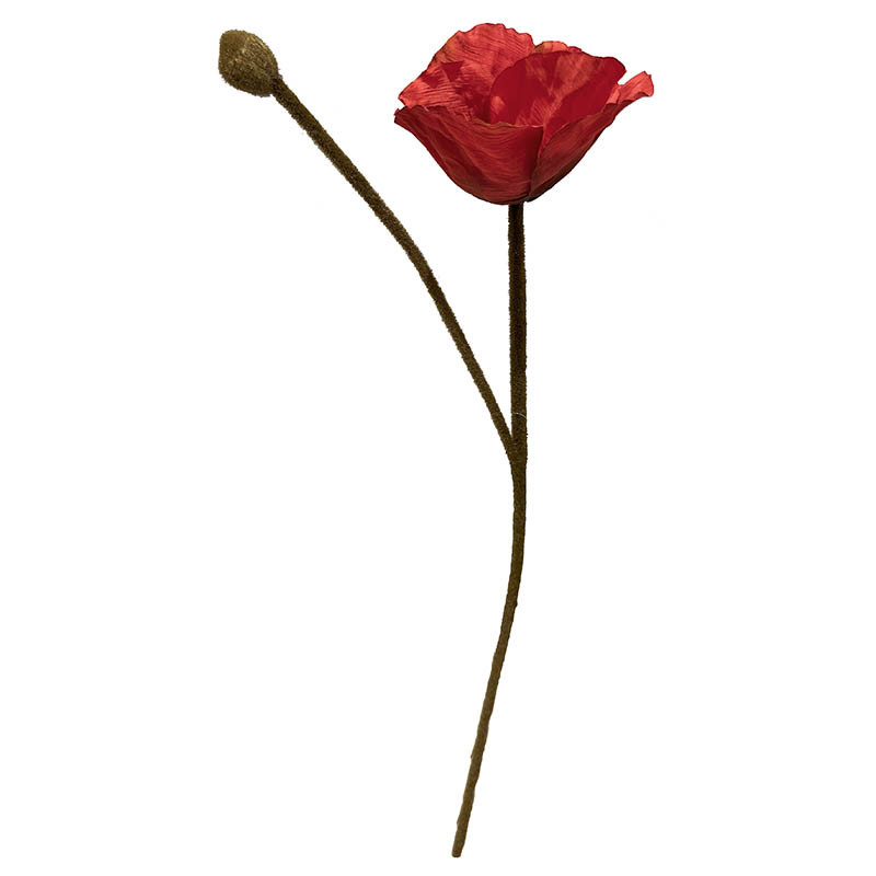 Buy Valmue, 60cm, rød, kunstig blomst
